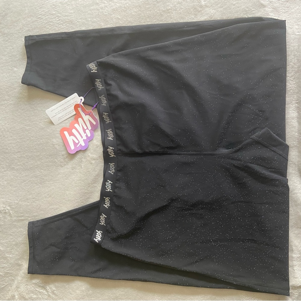 Yitty Spotlight Ruched Legging 2X Shimmered Iconic Black NEW